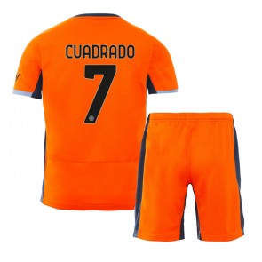 Inter Milan Juan Cuadrado #7 Tredjeställ Barn 2023-24 Kortärmad (+ Korta byxor)
